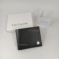ราคา Guy Laroche กระเป๋าสตางค์ผู้ชายใบสั้นพับเดียว สีดำ หนังลายขอบหนังเรียบ โลโก้GLสีเงิน (27986345518)
