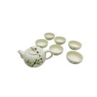ราคา ชุดถ้วยน้ำชา เซ็ต 6 ใบ ขนาด 6.5 cm พร้อมกาน้ำชา 1 ใบ แถมถุงผ้า ชุดของชำร่วย ของฝาก รับไหว้ (24804975329)