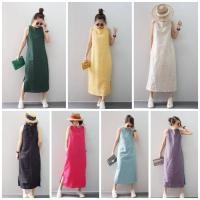 ราคา เดรสแฟชั่นเนื้อผ้าลินินแท้ มีซับในทั้งตัวมีกระเป๋าเจาะจริง2ข้าง มีโบร์ผูกด้านหลัง มีซิบด้านข้าง ฟรีไซส์ (11820690964)