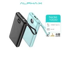 ราคา [มีCCC] ALPHA·X E10 Power Bank 10000mAh พาวเวอร์แบงค์สาย Built-In ในตัว หน้าจอแสดงผล LED รับประกันสินค้า 1 ปี (19764978036)