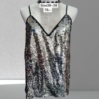 ราคา เสื้อสายเดี่ยว งานปักเลื่อม สีเงิน ดำ (43661693194)