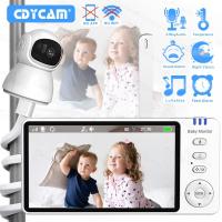 ราคา 5.0 นิ้วหน้าจอ IPS Baby Monitor พร้อมกล้อง 3500mAh แบตเตอรี่สองทางเสียงอิเล็กทรอนิกส์ Babysitter Night Vision Nanny วิดีโอ Baby Monitor พร้อมขาตั้ง (28677065316)