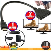 ราคา LAYAR Dual Display HDMI Splitter สําหรับ Cloning MIrror Display 2 Monitor TV Splitter หน้าจอเอาต์พุตคู่ (44471991837)