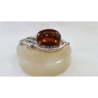 ราคา จี้อำพันพม่าแท้สีเหลืองอมน้ำตาลจากเมืองคะฉิ่น เงินแท้พม่า (6224240108)