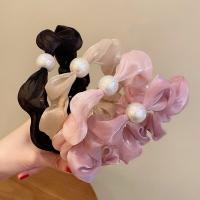 ราคา Ruffle ที่คาดผม Bandana Pearl Ruffled ที่คาดผมซาตินวัสดุแฟชั่น Ruffled Scrunchie ที่คาดผม / ที่คาดผมผู้หญิง (43655780331)