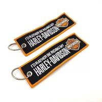 ราคา สองด้านเย็บปักถักร้อยโลโก้พวงกุญแจพวงกุญแจพวงกุญแจจี้สําหรับ Harley Davidson Softail Sportster VRSC Touring X48 883 1200 (40255863398)