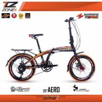 ราคา COYOTE จักรยานพับได้ 20 นิ้ว / ตัวถัง อัลลอยด์ / ขอบล้อสูง/ รุ่น AERO (สีดำ/ส้ม) (300483496)