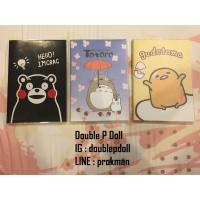 ราคา สมุดโน้ต ลายการ์ตูน TOTORO - GUDETAMA - KUMAMON (764030477)