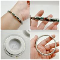 ราคา กำไลวินเทจจีนโบราณ เครื่องประดับลายคราม งานกังไส เพ้นท์ลายบนกระเบื้อง รอบวงใน 19 ซม งานมือสองญี่ปุ่น (25897368446)