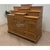 ราคา โต๊ะหมู่บูชาลึก80 ยาว170 สูง155ซม. แท่นวางพระประธาน 11*22นิ้ว (ST) (42054270142)