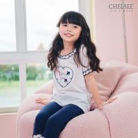 ราคา Chelsee เสื้อยืดคอกลม ลายหัวใจ แขนแต่งระบาย ผ้า 100%Cotton เด็กผู้หญิง อายุ 1.5-10 ปี เสื้อผ้าเด็กโต รุ่น 238163 (43054372930)