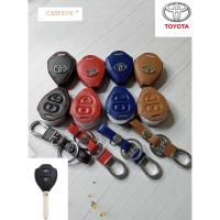ราคา พร้อมส่ง ปลอกกุญแจรีโมทรถยนต์ ซองหนังแท้ใส่กุญแจรีโมทรถยนต์ Toyota Vigo,Vios,Commuter,Hiace,Yaris รุ่น 2 ปุ่ม (21953339184)