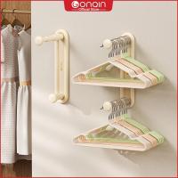 ราคา GONQIN ไม้แขวนเสื้อ ชั้นเก็บของแขวน ชั้นเก็บของติดผนัง ราวตากผ้า ชั้นเก็บของ ไม้แขวนเสื้อพับเก็บได้ ชั้นเก็บของ (21487487152)