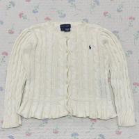 ราคา (Size 6)(Girl) Polo Ralph Lauren Big Cable Knit Cardigan (28067293033)