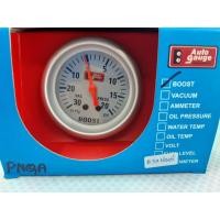 ราคา เกจ gauge วัดBOOST 30 ปอนด์ หน้าใสพื้นขาว AUTO GAUGE หน้าปัด 2.5" (10302384306)