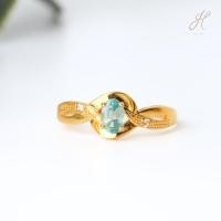 ราคา แหวนเพทายสีฟ้า-Blue Zircon Ring (28725521817)
