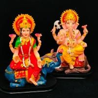 ราคา พระพิฆเนศ พระแม่ลักษมี ประทับบนสัตว์พาหนะ งานอินเดียนำเข้า (สูง17ซม.) งานสวยงามสไตล์แบบอินเดีย ปลุกเสกจากวัดแขกสีลม (21809156081)
