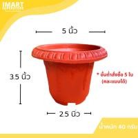 ราคา กระถางต้นไม้พลาสติกลายโรมัน กระถางต้นไม้ 5 นิ้ว สีอิฐ สีดำ สีขาว ราคาปลีก ราคาส่ง กระถางต้นไม้ กลม ลายริ้ว สีอิฐ (15659094242)