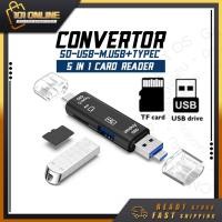 ราคา 5 IN 1 USB2.0 TYPE C / USB / MICRO USB SD TF MEMORY CARD READER อะแดปเตอร์ OTG ความเร็วสูง MEMORY CARD READER คอมพิวเตอร์ (26340755822)