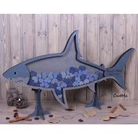 ราคา CutMe Shark Wedding Guest Book กรอบปลาฉลาม เขียนคำอวยพร งานแต่ง งานแต่งาน สมุดเขียนคำอวยพรงานแต่ง (17148683659)