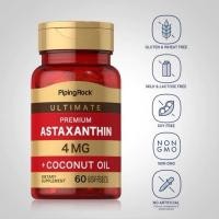 ราคา Astaxanthin 4 mg. by PipingRock (60Softgels) แอสต้าแซนธิน (25630551654)