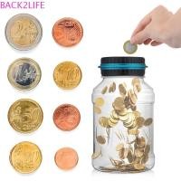 ราคา BACK2LIFE ที่นับเหรียญ USD EURO GBP อัตโนมัติดิจิตอลจอแสดงผล LCD เหรียญนับ Jar (47950738512)