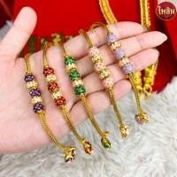 ราคา ร้านไพลิน สร้อยข้อมือลายลงยา น้ำหนัก 1 บาท มีใบรับประกันทุกเส้น ทองเหมือนแท้ (16399441194)
