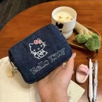 ราคา ญี่ปุ่นน่ารักคิตตี้แมวเย็บปักถักร้อยวินเทจถุงเก็บผ้ายีนส์สุภาพสตรีนักเรียนกระเป๋าเครื่องสําอางแบบพกพา (28632858971)