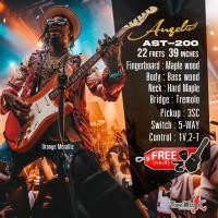 ราคา Angel กีตาร์ไฟฟ้า EleGT 22F39"1V2T3SC5w รุ่น AST-200 OM SSS3 (แถมฟรี! กระเป๋าใส่กีต้าร์/สายสะพาย/จูนเนอร์/ปิ๊ก) (5400) (5111168635)