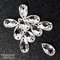 ราคา SWAROVSKI เลื่อมเย็บหยดน้ําสวารอฟสกี้ 12x7 มม. - หยดคริสตัลใส (29582656738)