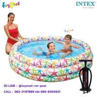 ราคา Intex สระเป่าลมปลาดาว 66 นิ้ว. (1.68x0.38 ม.) รุ่น 56440 + ที่สูบลม ดับเบิ้ลควิ๊ก ทรี รุ่น 68615 (6481175543)