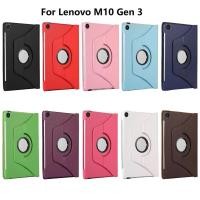 ราคา เคสแท็บเล็ตหนัง แบบตั้งได้ สําหรับ Lenovo Tab M10 Gen 3 10.1 นิ้ว 2022 3rd Gen 360° เคสหมุนได้ (19378055808)