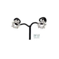 ราคา ต่างหูเพชรCZ ใบมะกอก (1333630314)