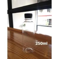 ราคา ขวดพลาสติกใส PET ทรงกลม 250 ml 150 ขวด+ฝาสีดำ (6238662746)