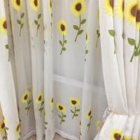 ราคา ม่านหน้าต่างแบบ Pastoral ผ้าเรียบง่ายและคุณภาพสูง ลายดอกทานตะวัน เหมาะสำหรับห้องนอนและห้องรับแขก (43868736657)