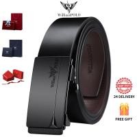 ราคา William polo เข็มขัดผู้ชายหนังแท้ เข็มขัดหัวเข็มขัดอัตโนมัติ เข็มขัดอเนกประสงค์ Men belt high-grade automatic buckle genuine leather belt Pants belt (25040320636)