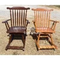 ราคา (ส่งฟรี!+เลือกสีฟรี!)เก้าอี้โยกไม้สักทอง สไตล์อังกฤษ นั่งสบาย ไม้โค้งเว้ารับแผ่นหลัง (3458982473)