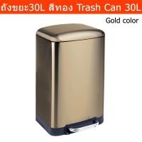 ราคา ถังขยะขนาดใหญ่ มีฝาปิด ถังขยะสแตนเลส 30ลิตร ถังขยะในห้องครัว ถังขยะเหยียบ ถังขยะเหลี่ยม ถังขยะในห้อง ถังขยะรีไซเคิลสีทอง (9877206992)