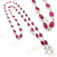 ราคา ❤️‍ สร้อยคอทับทิม สร้อยคอเงินแท้ พลอยทับทิมชาตั้ม 24 นิ้ว YTG-11639 (17669852969)