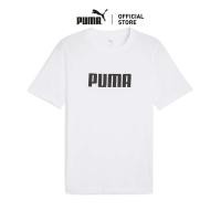 ราคา PUMA BASICS - เสื้อยืดโลโก้ Essentials สำหรับผู้ชาย สีขาว - 68675902 (43503326301)