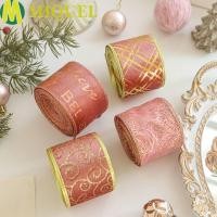 ราคา MIQUEL ริบบิ้นสีชมพูคริสต์มาส, ริบบิ้นโบว์คริสต์มาส 2M ริบบิ้นห่อ, ริบบิ้นผ้าซาตินพิมพ์ลาย Cuttable ลายต้นคริสต์มาส โบว์เกล็ดหิมะ ริบบิ้นตกแต่งคริสต์มาส (26593654463)