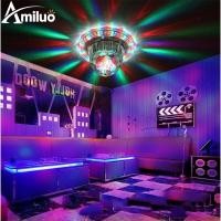 ราคา Amiluo โคมไฟสวยๆ ดิสโก้คริสตัลเมจิกบอลโคมไฟเวที LED ไฟปาร์ตี้ดีเจควบคุมเสียงแสงเลเซอร์สำหรับปาร์ตี้คลับ โคมไฟน่ารักๆ (14693673165)