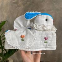 ราคา ผ้าคลุมกล่องทิชชู่ ที่ใส่กล่องกระดาษทิชชู(ผ้าฝ้ายปักลวดลายสวยงาม) (9761046559)