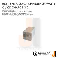 ราคา หัวชาร์จคุณภาพดี USB type A quick Charger 24 Watts Quick charge 3.0 OEM สีขาว (ของใหม่มีการรับประกัน) (29201850993)