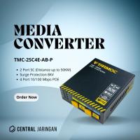 ราคา ลีกอน | Tarmoc TMC-2SC4E-AB-P | สวิตช์แปลงสื่อ 2SC 4LAN / 2 SC 4 LAN 10/100Mbps POE IN 5-24 Volt | 2FO 4LAN / 2 FO 4 LAN 10/100 Mbps (40126391284)