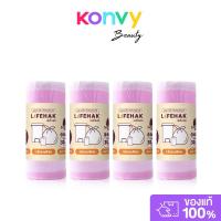 ราคา LIFEHAK Garbage Bag 18x22 inches [32pcs x 4 Packs] #Pink Summer Berry ถุงขยะลายริ้วสีชมพู กลิ่น Summer Berry. (41111861197)