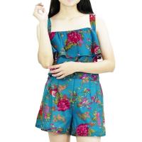 ราคา haas ชุดเซ็ต ผู้หญิง ขาสั้น ลายดอกไม้ HSET007 (18701541687)