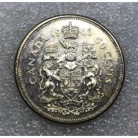 ราคา เหรียญเงิน CANADA 50 CENTS ELIZABETH ปี 1963 ขนาด 3 ซม (14946603219)
