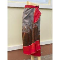 ราคา ผ้าถุงตัดสำเร็จแบบป้ายติดตะขอ ผ้าไหมกาบแก้ว ทรงพัด ลายนกยูง (41808197213)