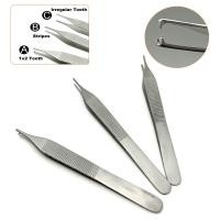 ราคา 1pc ทันตกรรมเนื้อเยื่อ Tweezer สแตนเลสทันตกรรม Forcep สกัด Hemostat 1 * 2 ตะขอ Tweezer บ้านองค์กร Forceps Dressing Forceps (29582492795)